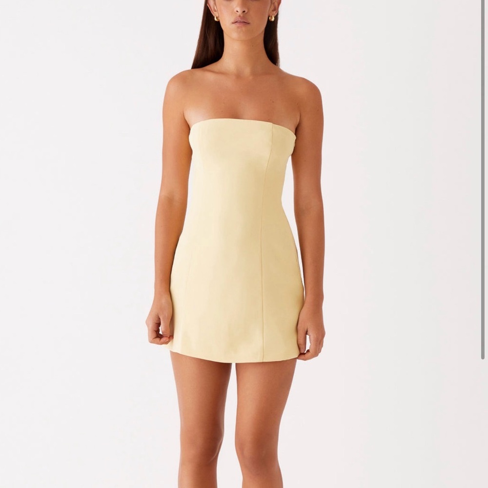 Peppermayo yellow Strapless Dress